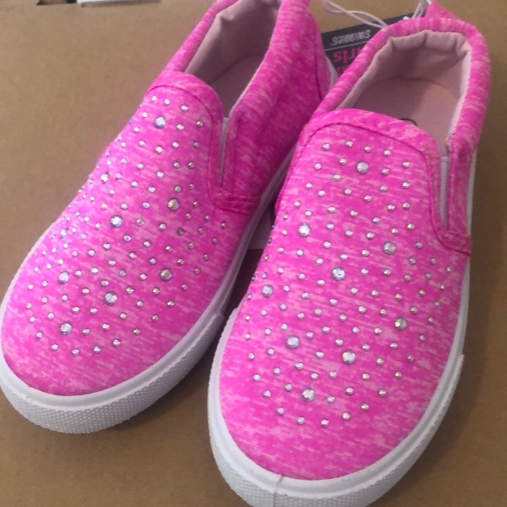Girl’s Hot Pink Sparkle Glam Sneakers
